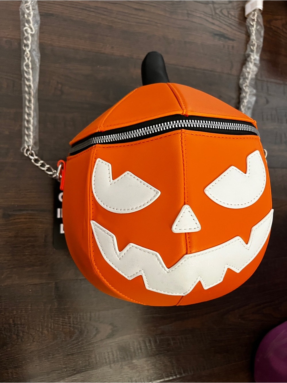 Jackolantern Orange Pumpkin Crossbody Bag Accessory